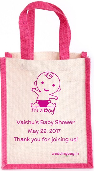 It's a Boy Baby shower Personalized Jute Bag